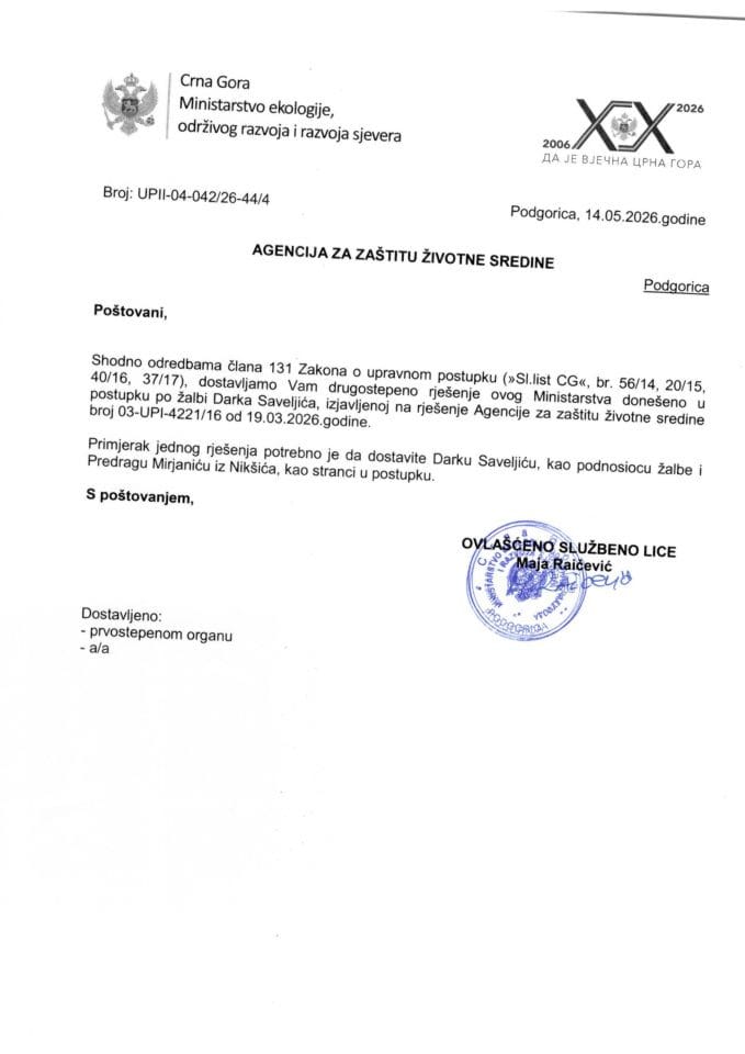 Informacija BIRN broj UPI-04-037-26-321-2 od 29.06.2026