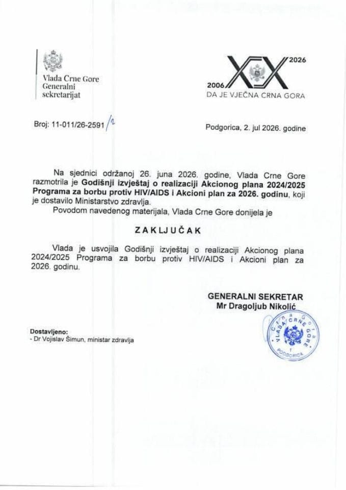 Годисњи извјестај о реализацији Акционог плана 2024/2025 Програма за борбу против HIV/AIDS и Акциони план за 2026. годину - Закључци