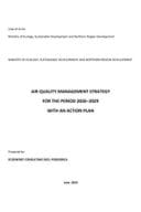 Strategija upravljanja kvalitetom vazduha za period 2026-2029.godina sa Akcionim planom engleska verzija