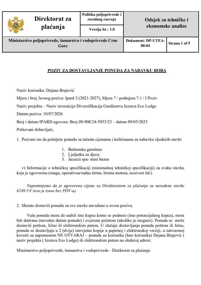 Roba Poziv, Dejana Brajovic, Jezerca Eco Lodge 10.07 NOVO1