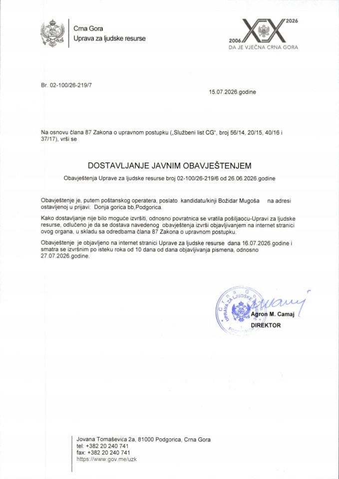 BOŽIDAR MUGOŠA 16072026