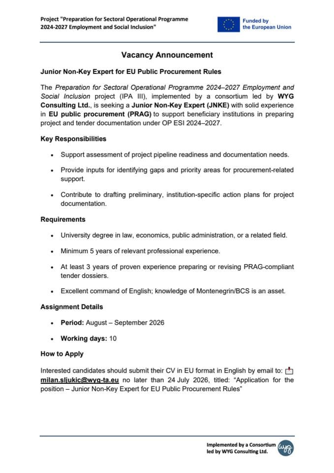 Vacancy Announcement