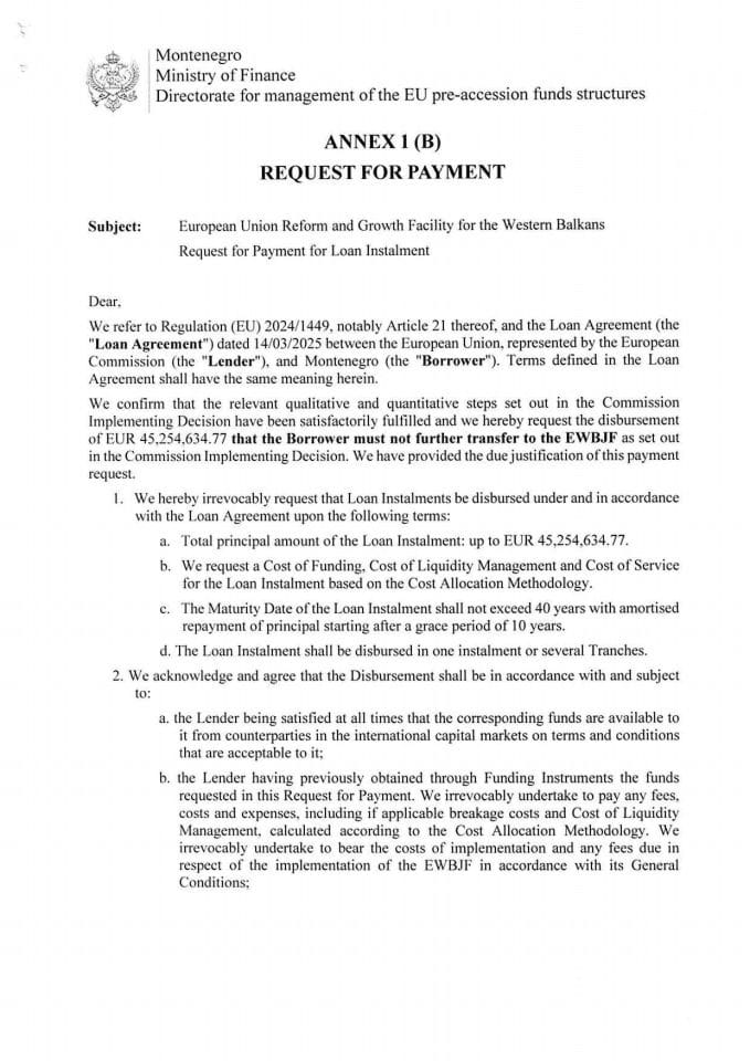Annex 1b of LA_Request for payment
