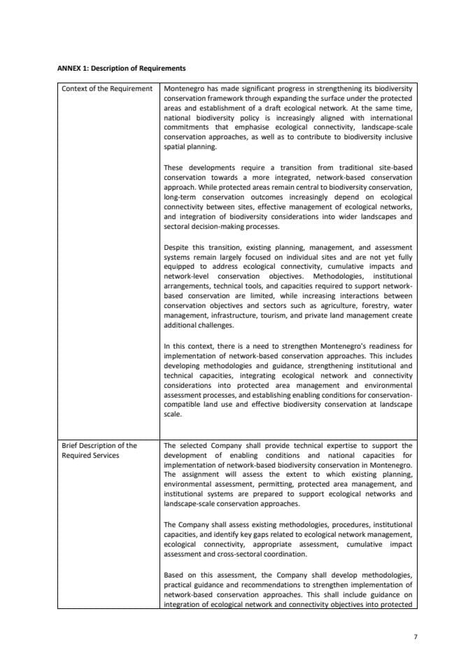Annex 1 Description of Requirements RFP 08-26 GEF 7
