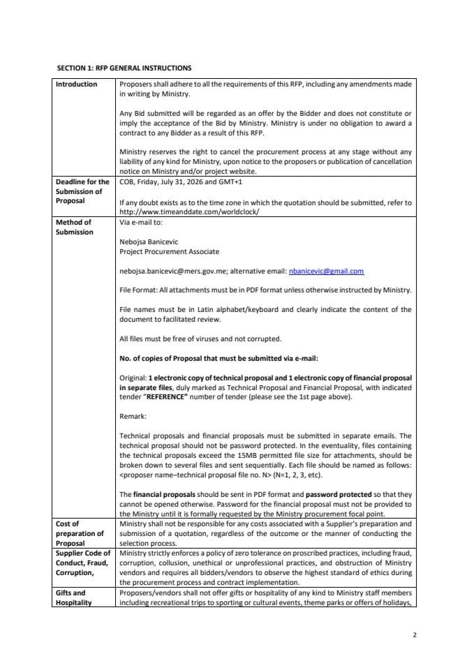 Section 1 RFP general instructions RFP 08-26 GEF 7