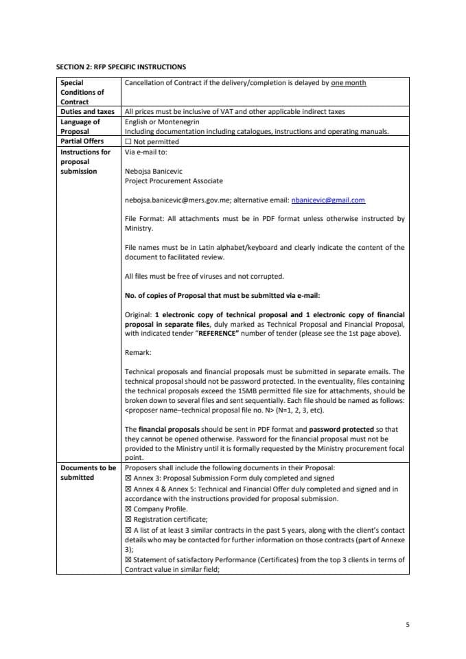 Section 2 RFP specific instructions RFP 08-26 GEF 7