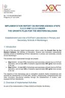 Имплементатион репорт он Реформ агенда степс 3.2.2.3 анд 3.2.2.4 ундер тхе Гроwтх план фор тхе Wестерн Балканс