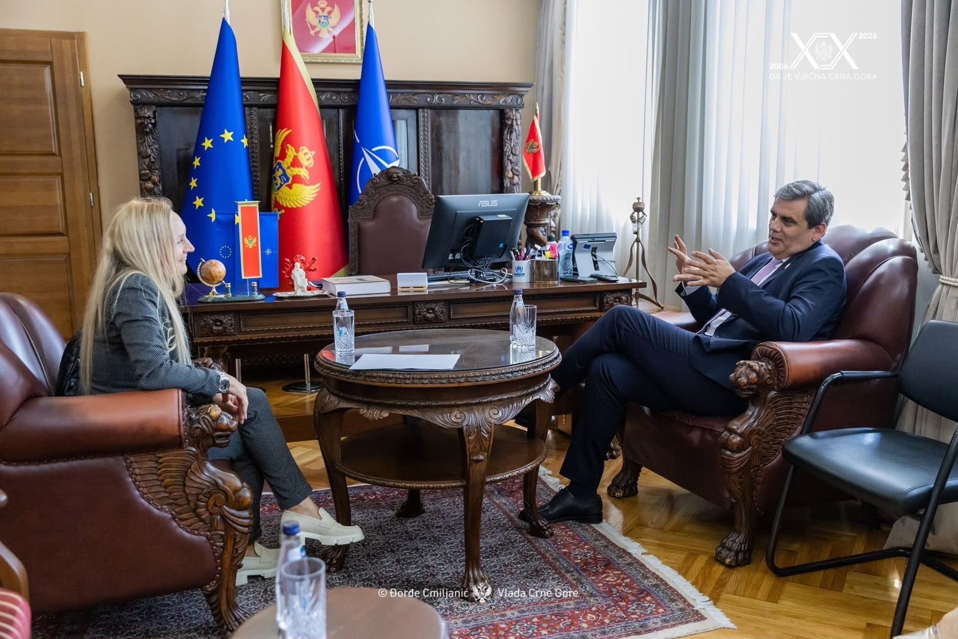 Ibrahimović primio u oproštajnu posjetu ambasadorku Italije: Potvrđeni snažni saveznički odnosi i kontinuitet podrške evropskom putu Crne Gore