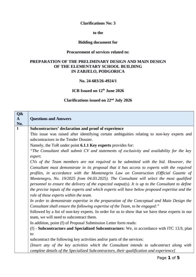 Clarifications No 3 Zabjelo 22 07 2026 (002)