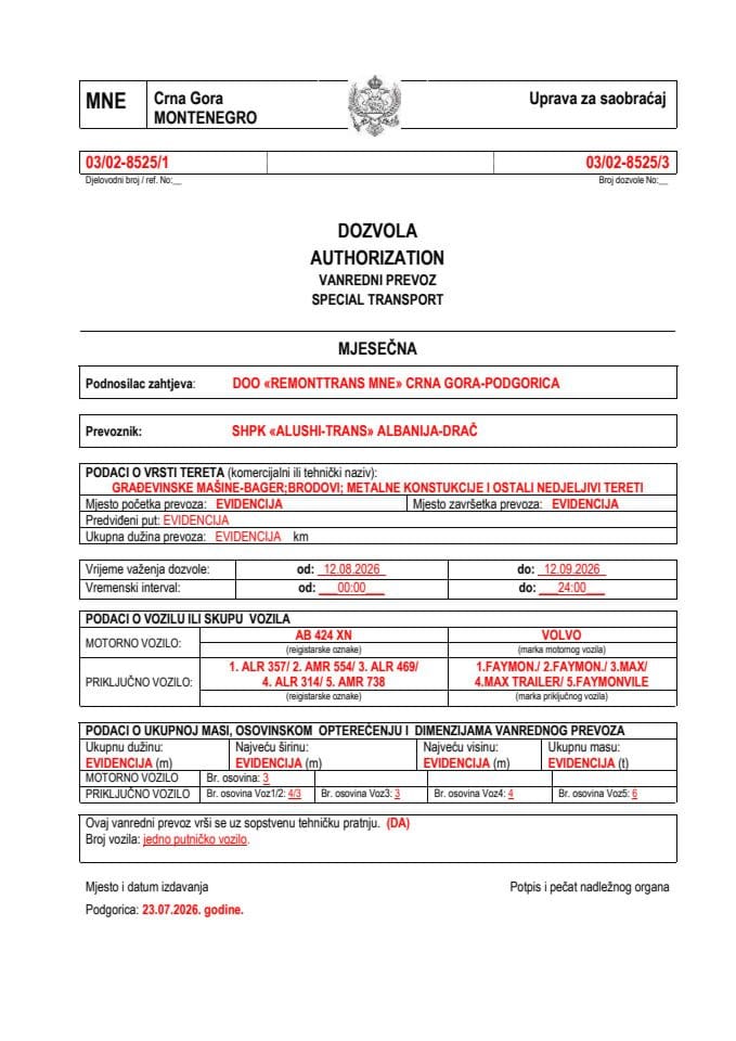 REMONTTRANS MNE 03-02-8525-ALUSHI TRANS-avg-mjesečna