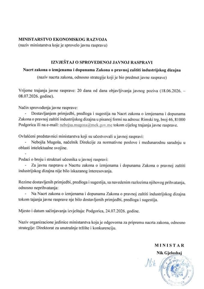 Izvještaj sa javne rasprave_