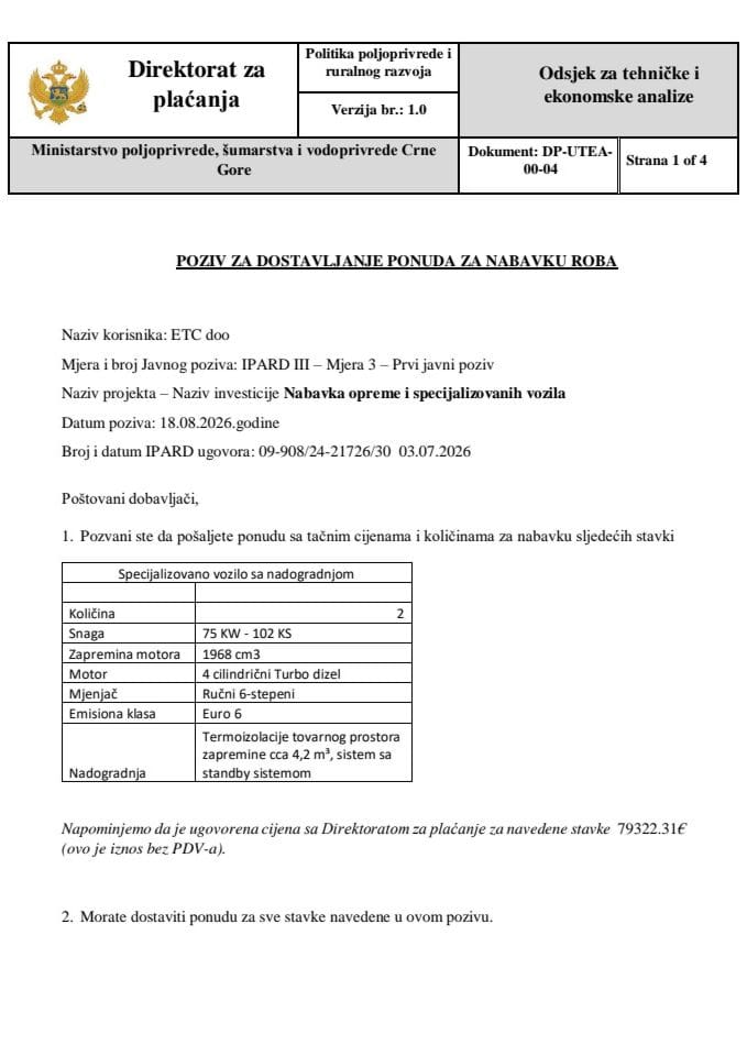DP-UTEA-00-04 Poziv 5