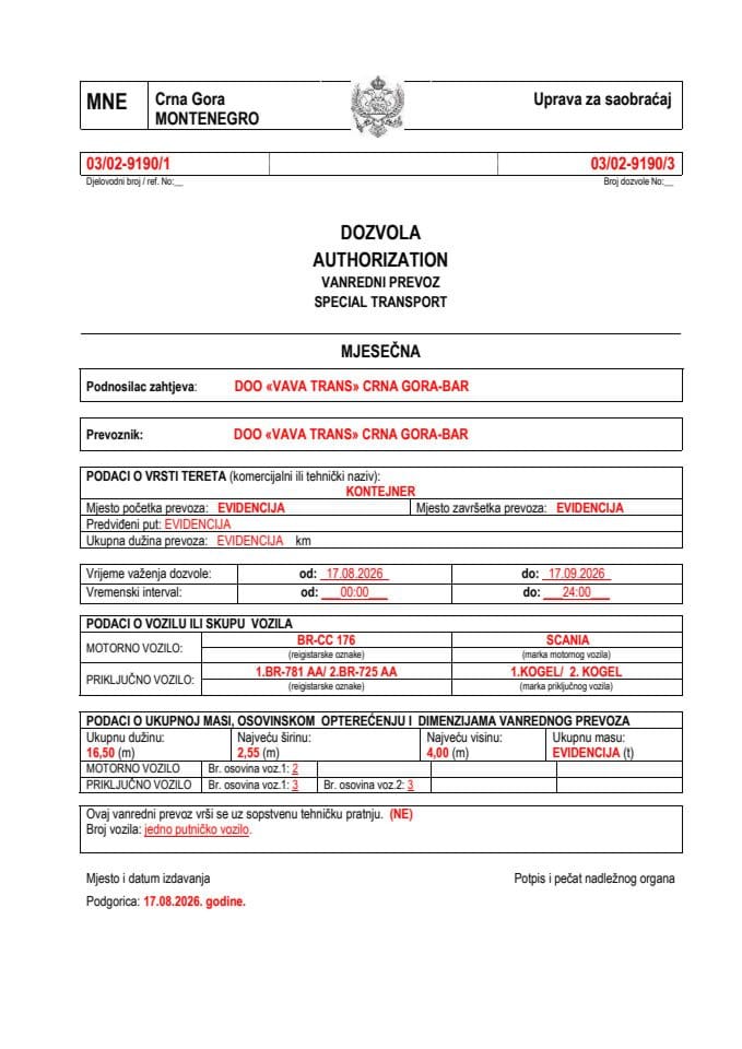 VAVA TRANS 03-02-9190-avg-mjesečna