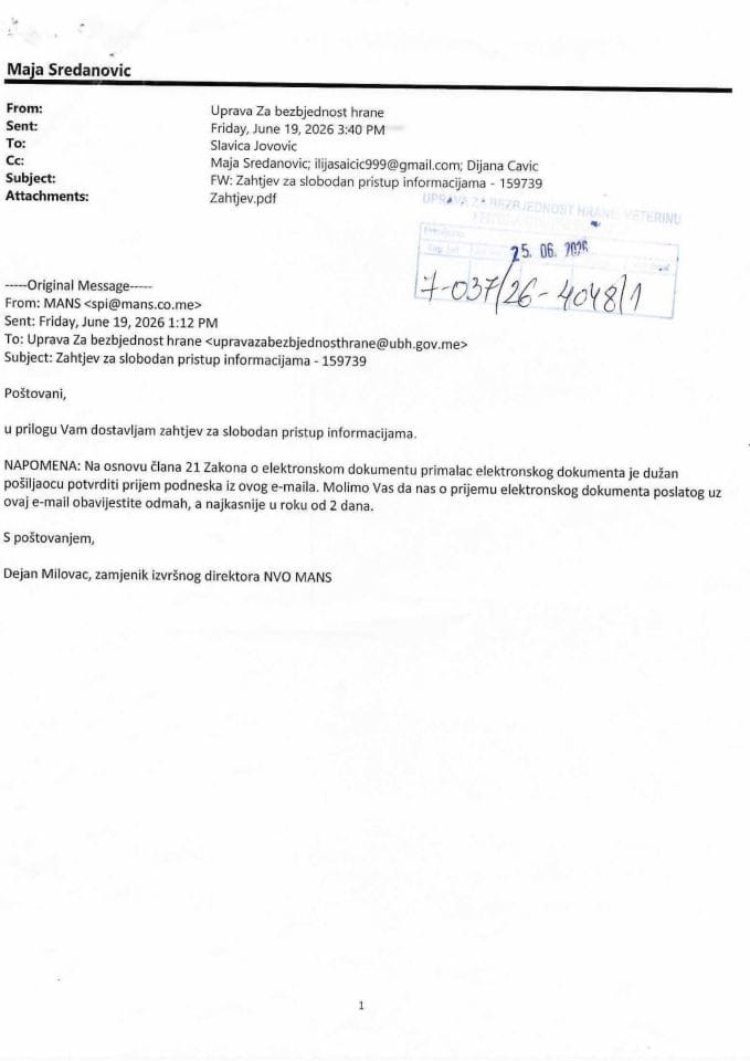 Rješenje UPI-7-037/26-4048/2 sa informacijom