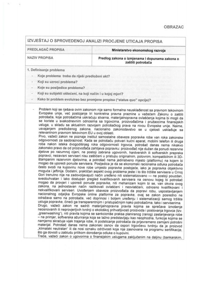 RIA izmjene ZZP 2026