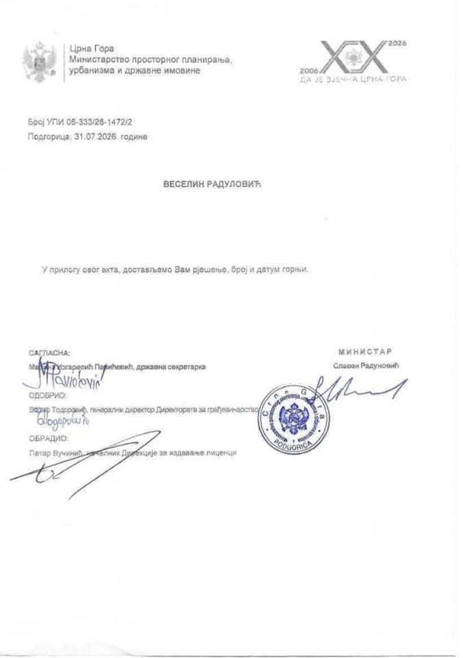 Лиценца ревизора за грађевинску дјелатност - УПИ_06_333_26_1472_2 ВЕСЕЛИН РАДУЛОВИЋ