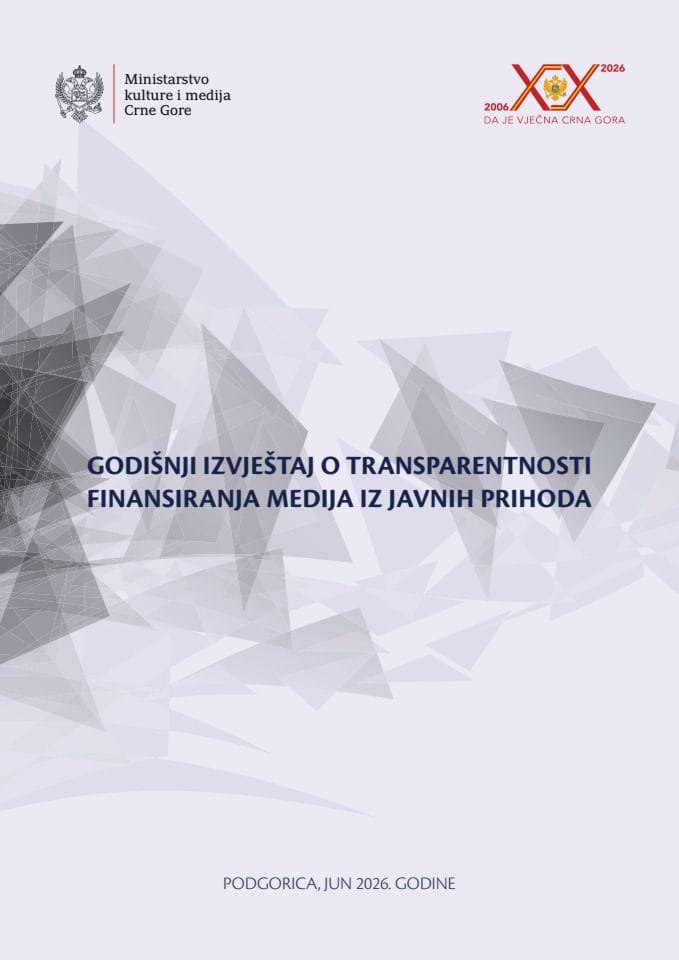 Godišnji izvještaj o transparentnosti Finansiranja medija za 2025.god.