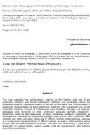 Law on plant protection products
