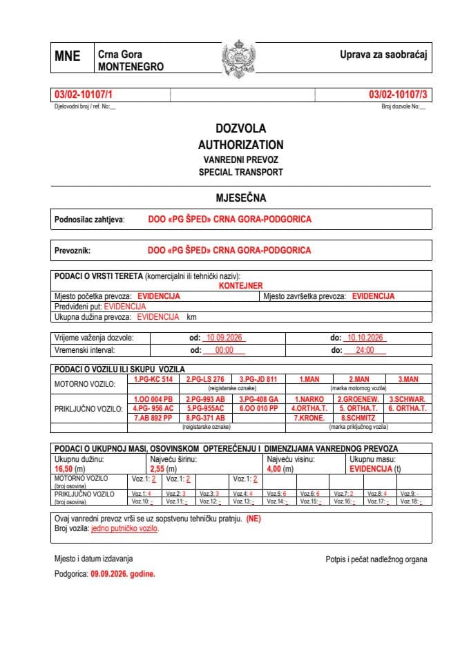 PG ŠPED 03-02-10107-sep-mjesečna