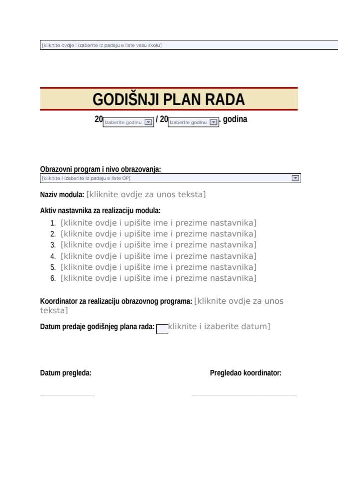 2026-Formular za izradu Godišnjeg plana rada