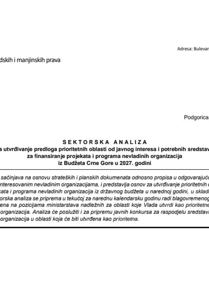 Nacrt sektorske analize RE