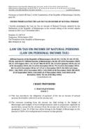 Law on Personal Income Tax - OGMN 160-2025 ENG