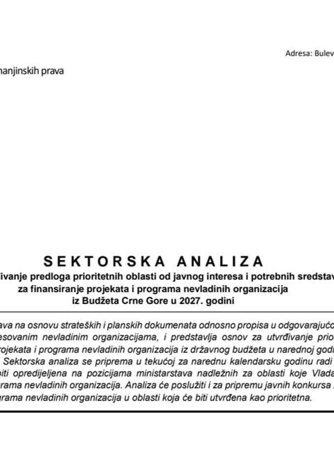 Nacrt sektorske analize LGBTI