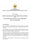 Predlog platforme o posjeti ministra javne uprave mr Marasha Dukaja Evropskom univerizitetu u Tirani, povodom obilježavanja 20. godišnjice Univerziteta, Republika Albanija, od 23. do 24. septembra 2026. godine