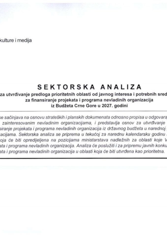 Sektorska analiza