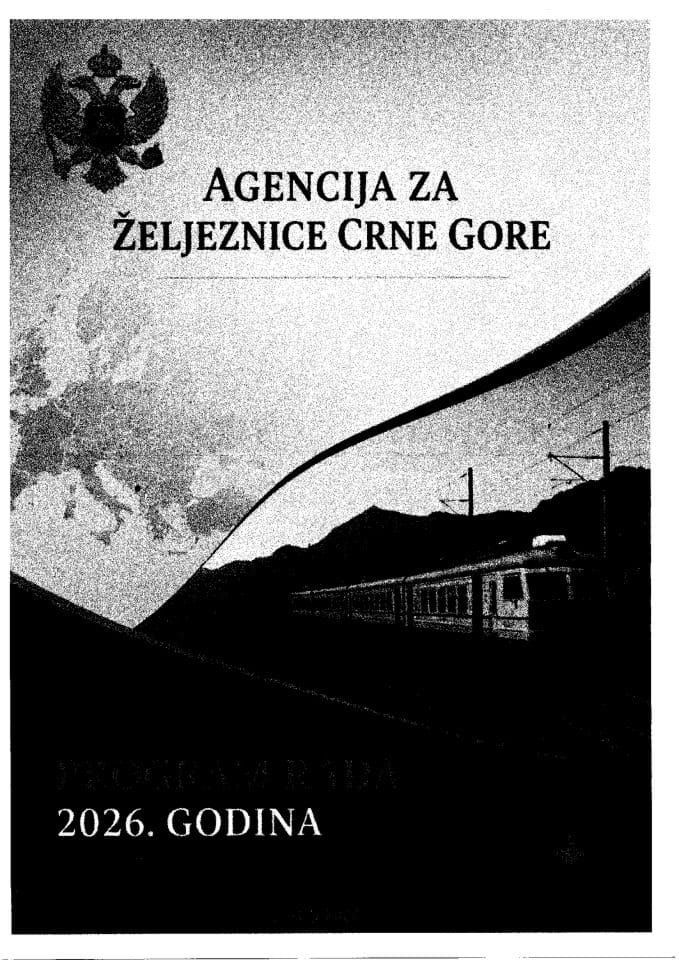 Predlog programa rada sa Finansijskim planom Agencije za željeznice za 2026. godinu