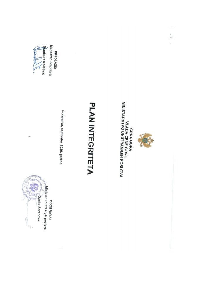 Plan integriteta 2026.