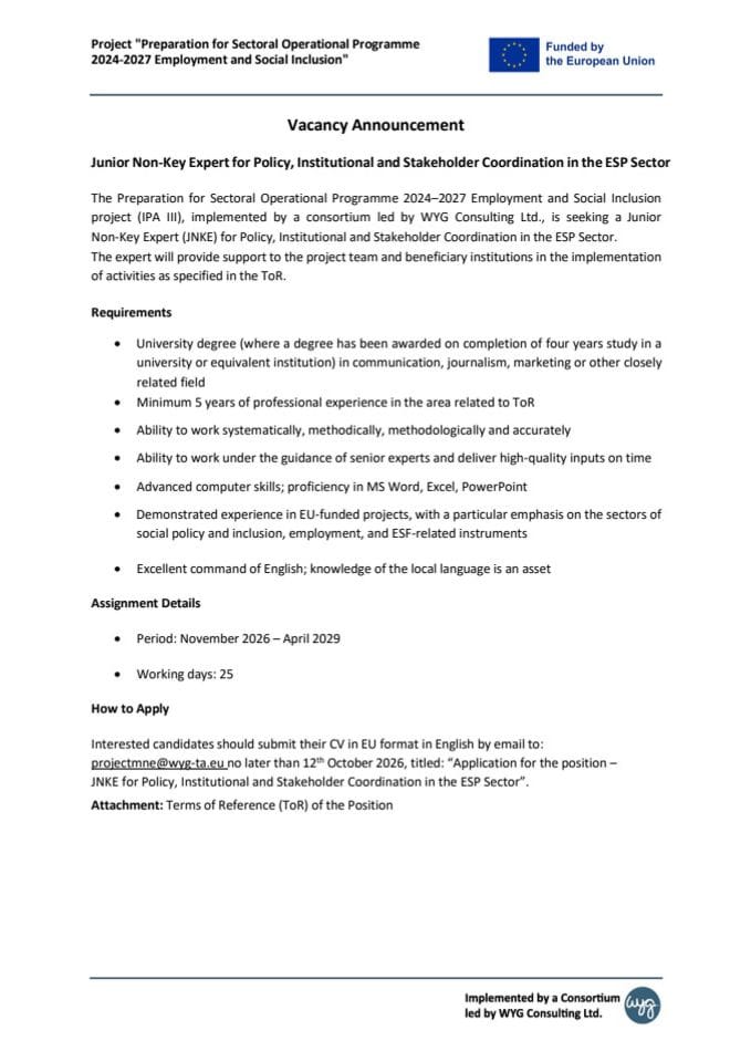 Vacancy Announcemt JNKE 1.1