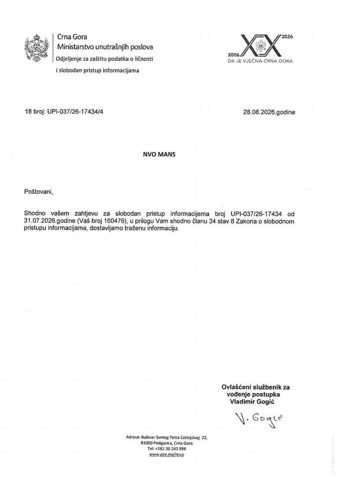 obavještenje broj 18-UPI-037/26-17434/4