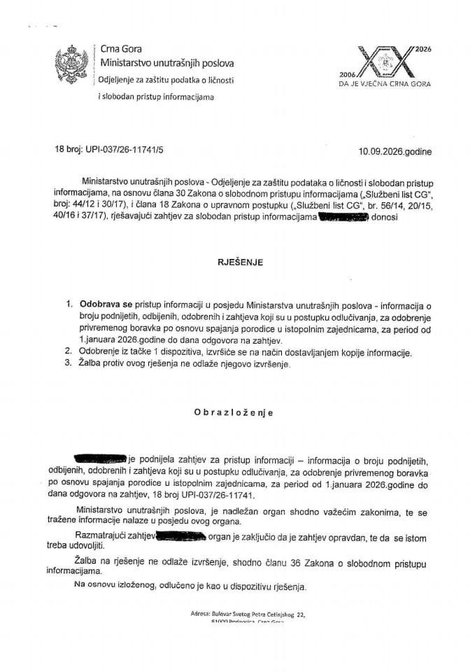 rješenje broj 18-UPI-037/26-11741/5
