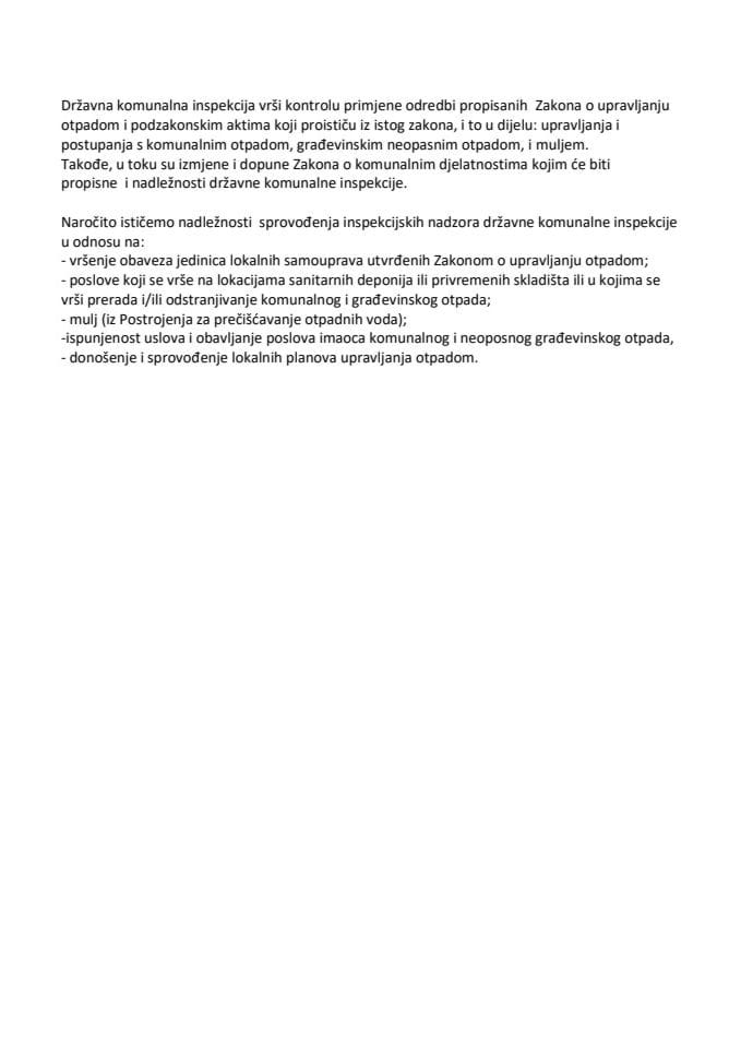 Nadležnosti državne komunalne inspekcije