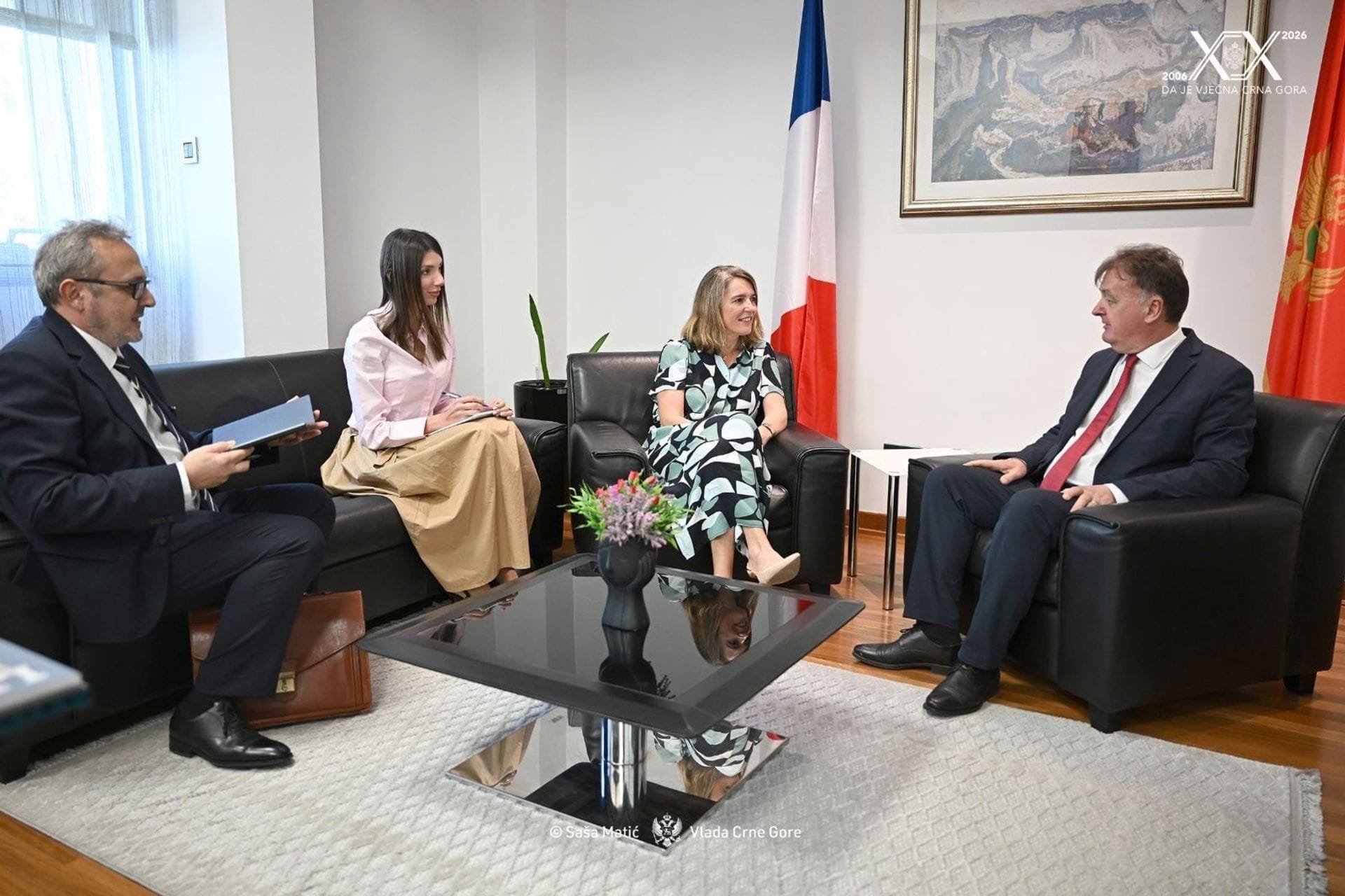Potpredsjednik Vlade dr Budimir Aleksić - ambasadorka Francuske Sesil Amber Buvije