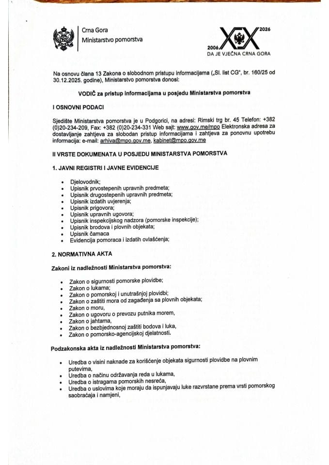 Vodic za SPI za slobodan pristup informacijama