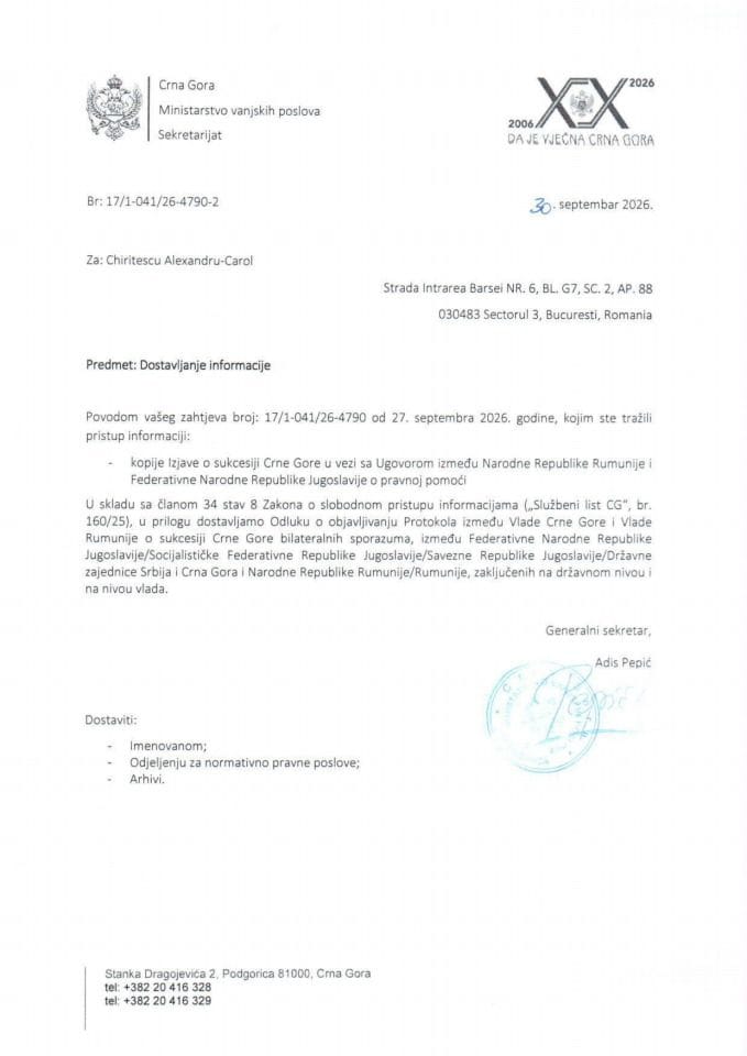 Rješenje broj: 17/1-041/26-4790-2