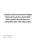 Izvještaj o eksternoj evaluaciji Strategije reforme javne urpave 2022-2026