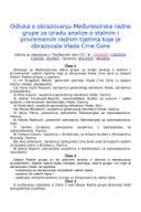 Odluka o obrazovanju Međuresorske radne grupe za izradu analize o stalnim i privremenim radnim tijelima koje je obrazovala Vlada Crne Gore