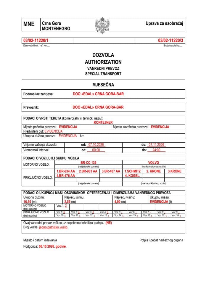 EDAL 03-02-11220-okt-mjesečna