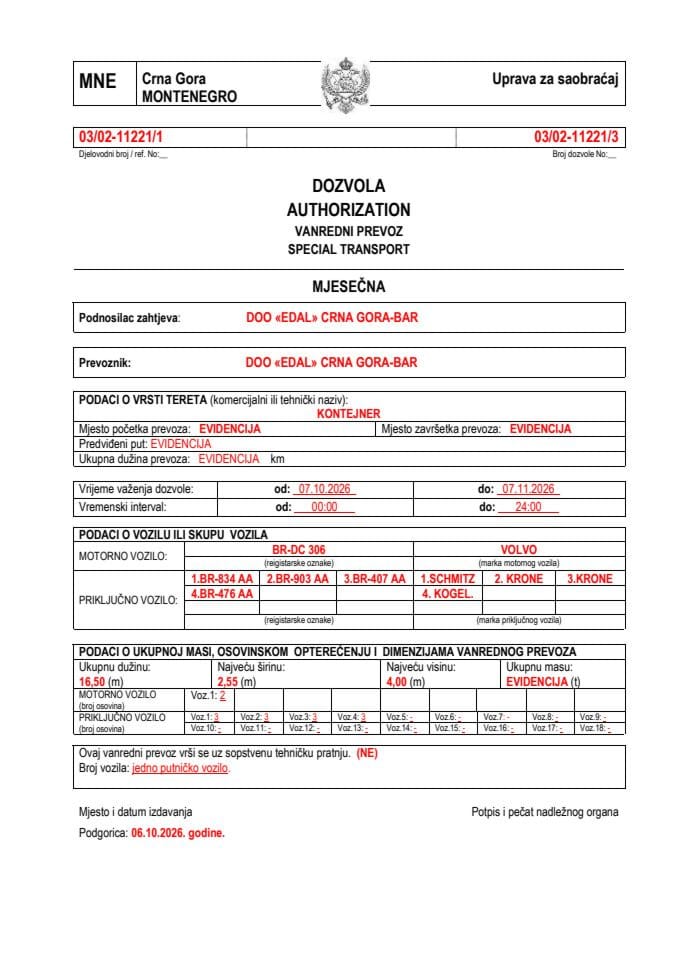 EDAL 03-02-11221-okt-mjesečna