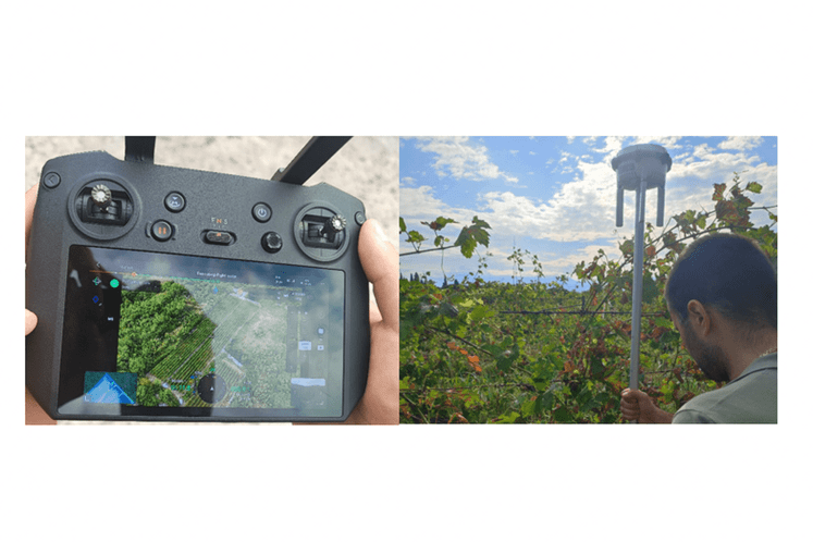 Snimanje vinograda dronom uz korišćenje RTK/GNSS geolokacionog sistema