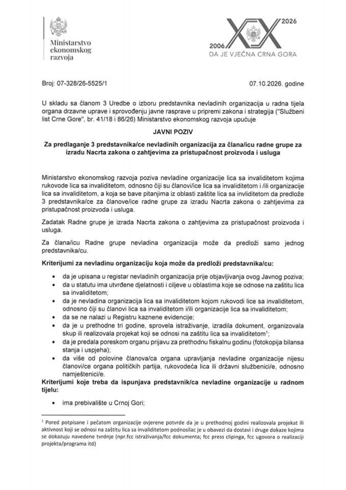 Javni poziv NVO za izradu Nacrta zakona o zahtjevima za pristupačnost proizvoda i uslug.docx