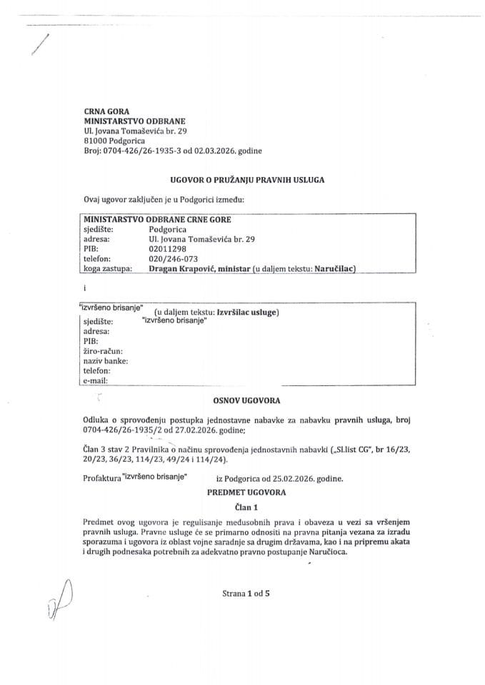 Informacija po rješenju UPI 12-037/26-742/4