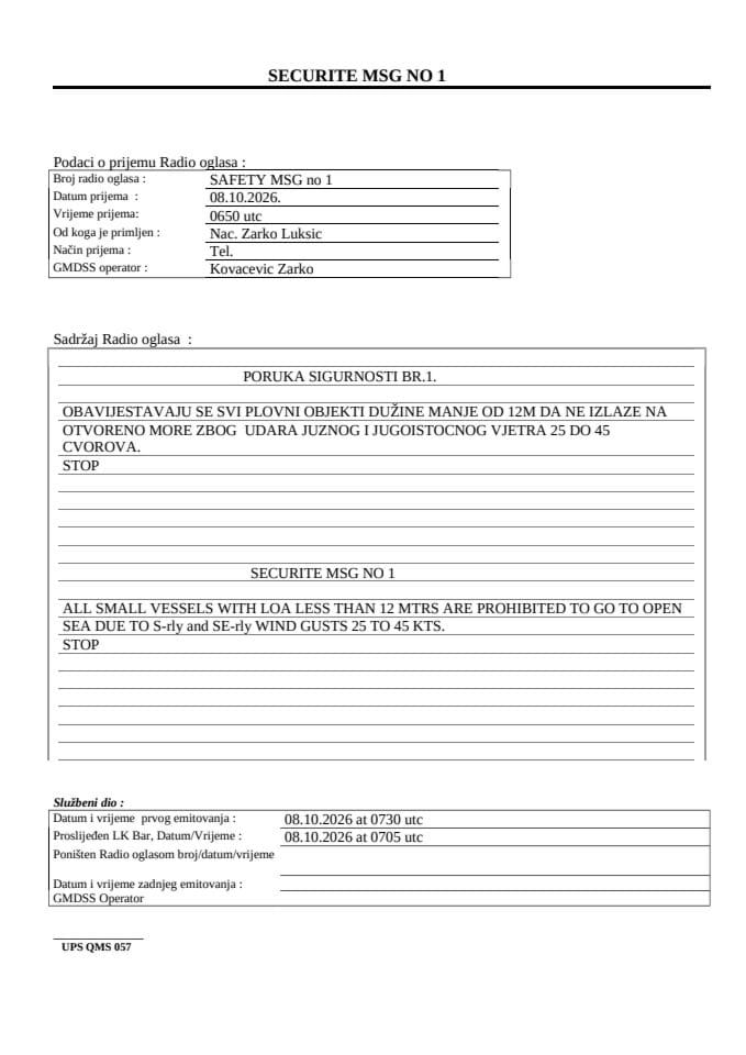 SECURITE MSG NO 1-08.10.2026