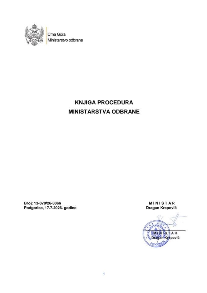 FINAL KNJIGA PROCEDURA MINISTARSTVA ODBRANE 2026