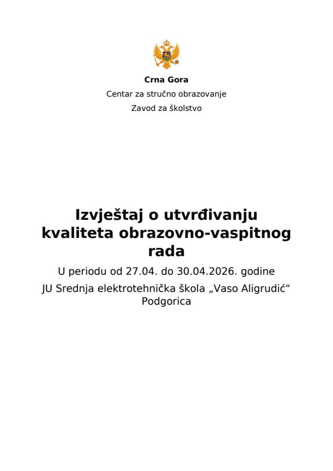 Izvjestaj SETS V Aligrudic PG final