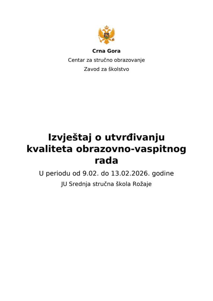 Izvjestaj JU SSS Rozaje final