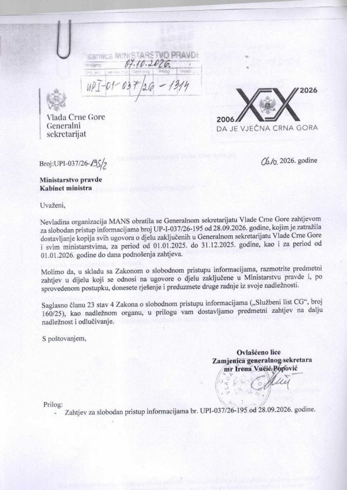 Slobobodan pristup Mans - Ugovori